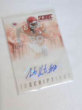 JUSTIN HOUSTON Chiefs 2012 Score Inscriptions Autographed Card
